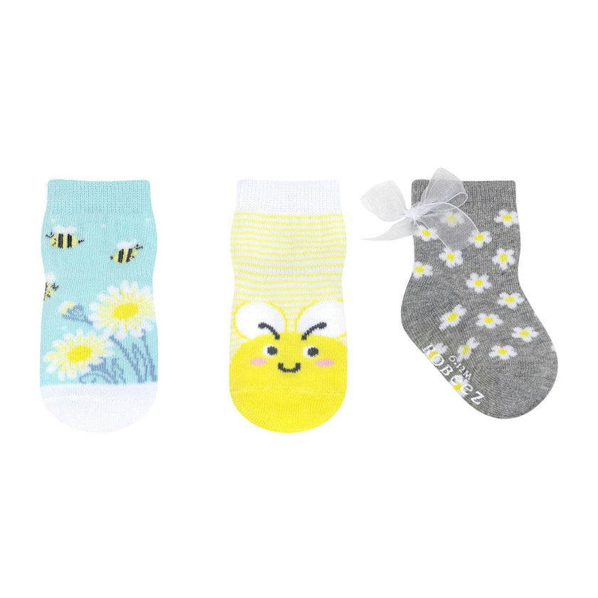 Busy Bee 3-Pack Baby Socks in Yellow