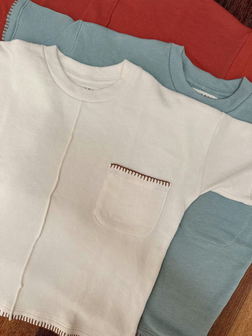 Hand-Embroidered French Terry Top