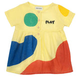 Yellow Play Landscape Buttoned Dress