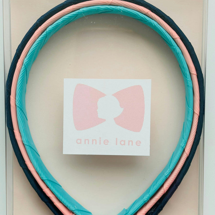 Set of three headbands - navy, cotton candy and turquoise