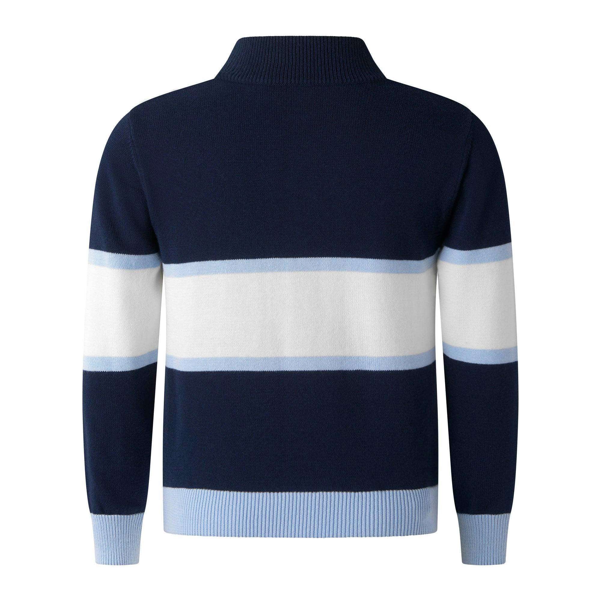 Stripe Half Zip Sweater