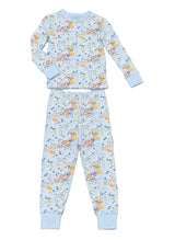 Children's Two Piece Organic Pajamas - Blue Dog-O-Naut