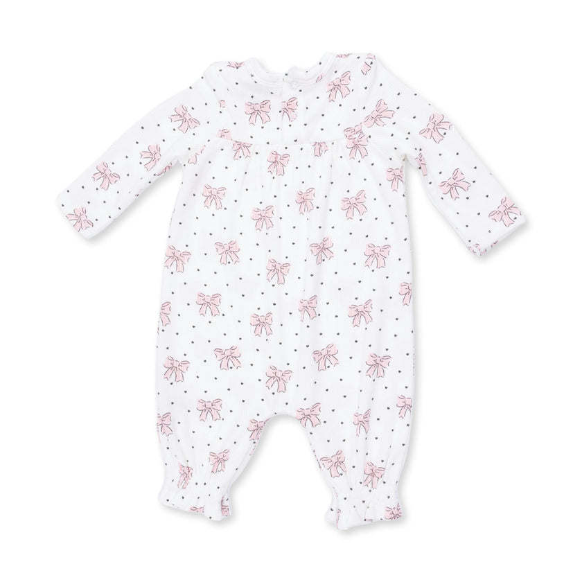 Bows and Hearts - Cuffed Sleeve Romper