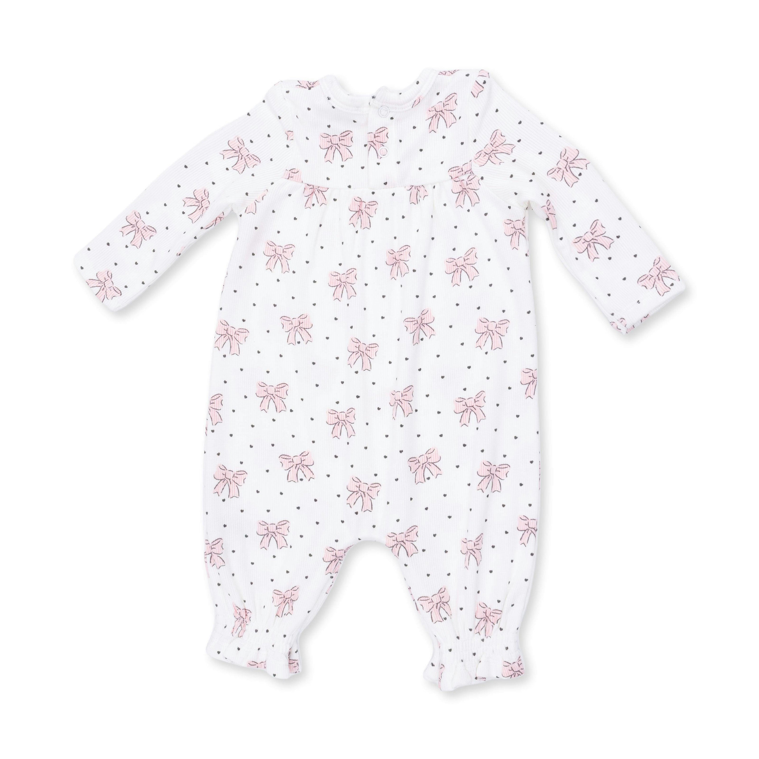 Bows and Hearts - Cuffed Sleeve Romper