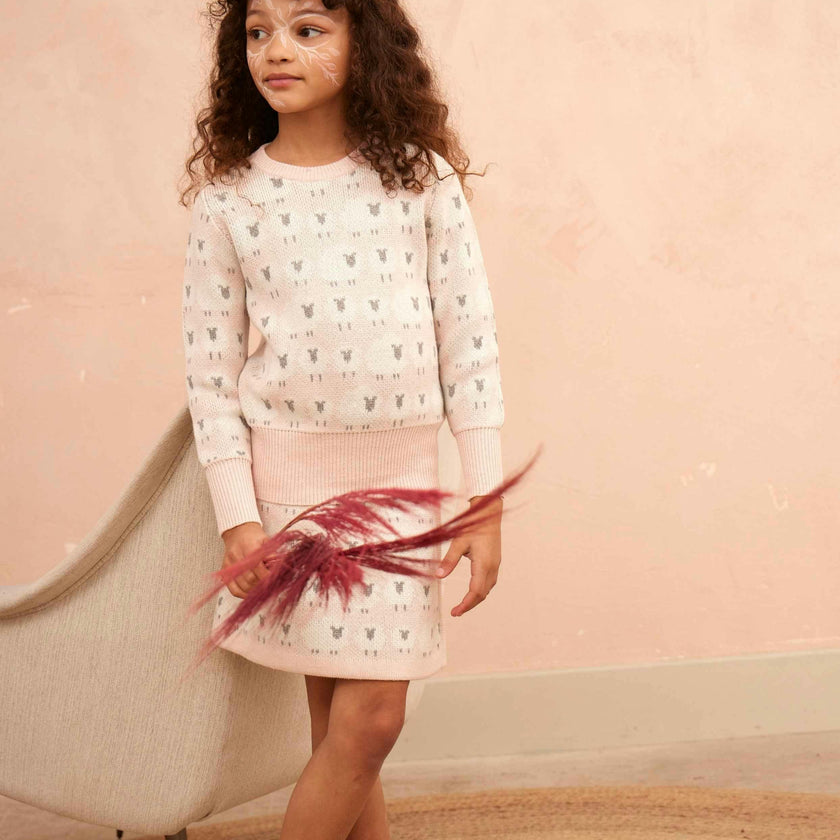Little Bo Peep Pencil Skirt | Blush