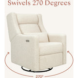 Kiwi Plus Power Recliner and Swivel Glider with Power Adjustable Headrest and USB Port in Almond Teddy Loop