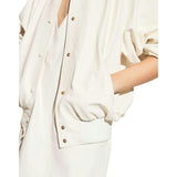 Downtown Leather Bomber Jacket