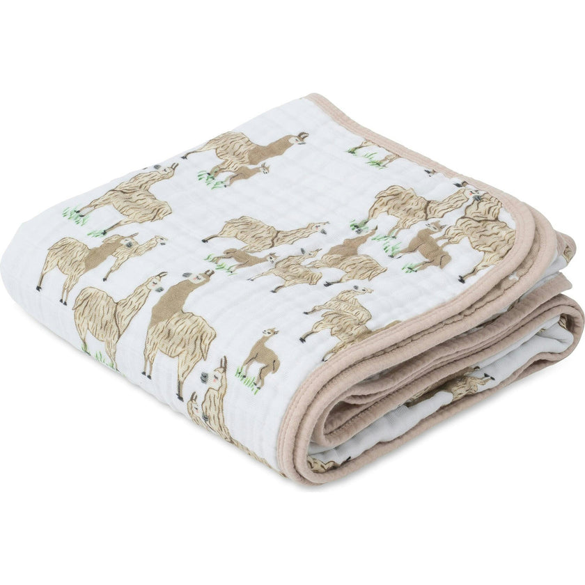 Cotton Muslin Swaddle Blanket - Llama Llama