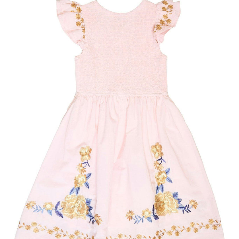 Mini Hattie Dress in Embroidered Spring Floral