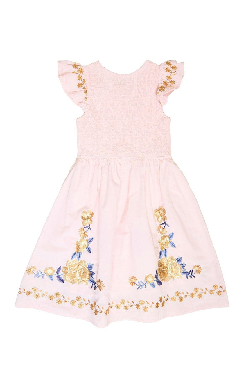 Mini Hattie Dress in Embroidered Spring Floral
