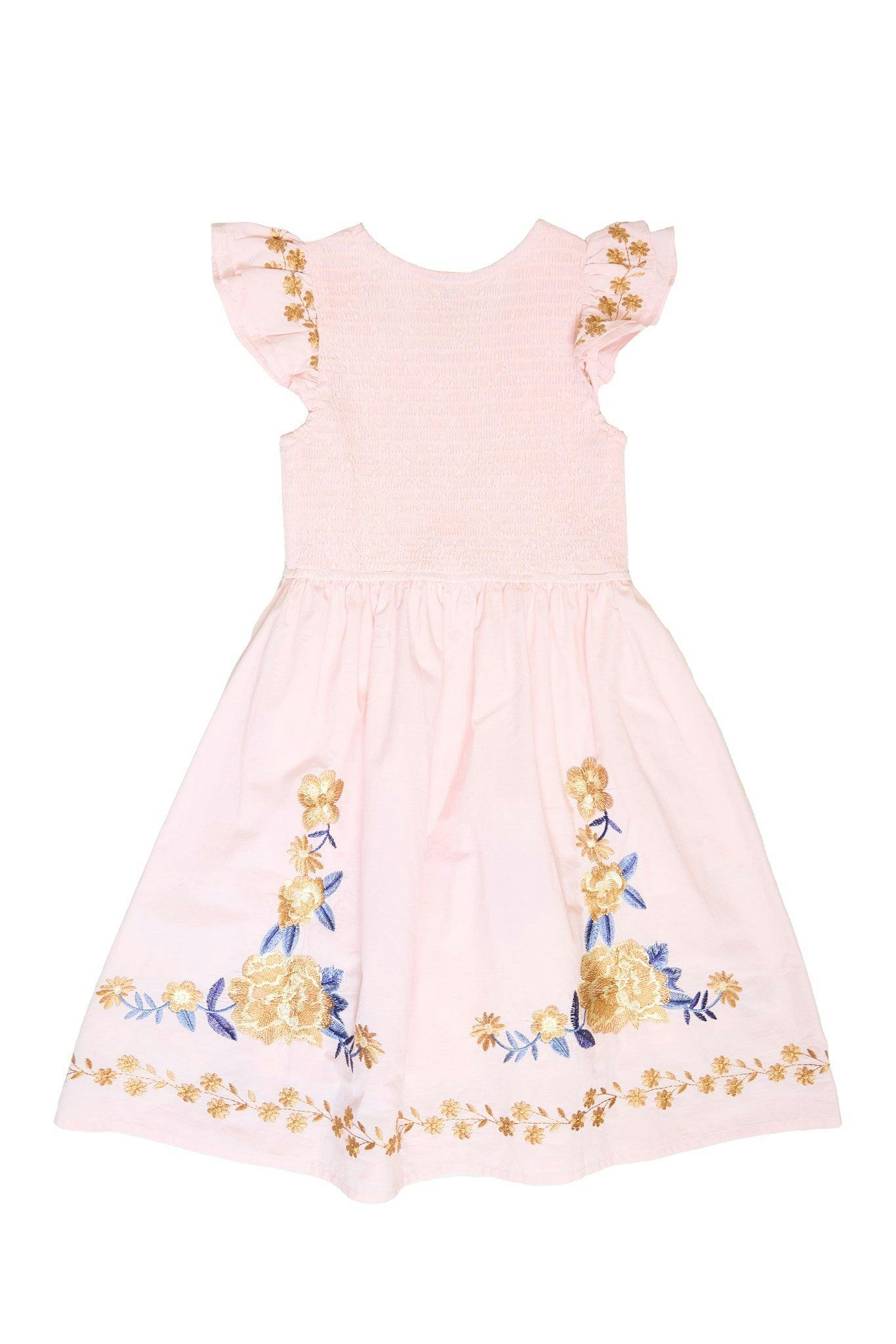 Mini Hattie Dress in Embroidered Spring Floral
