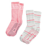 Girls 2 Pack Grip Crew Socks 4T-6T (Cate)