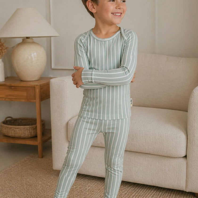 Vertical Pinstripe Loungewear Set