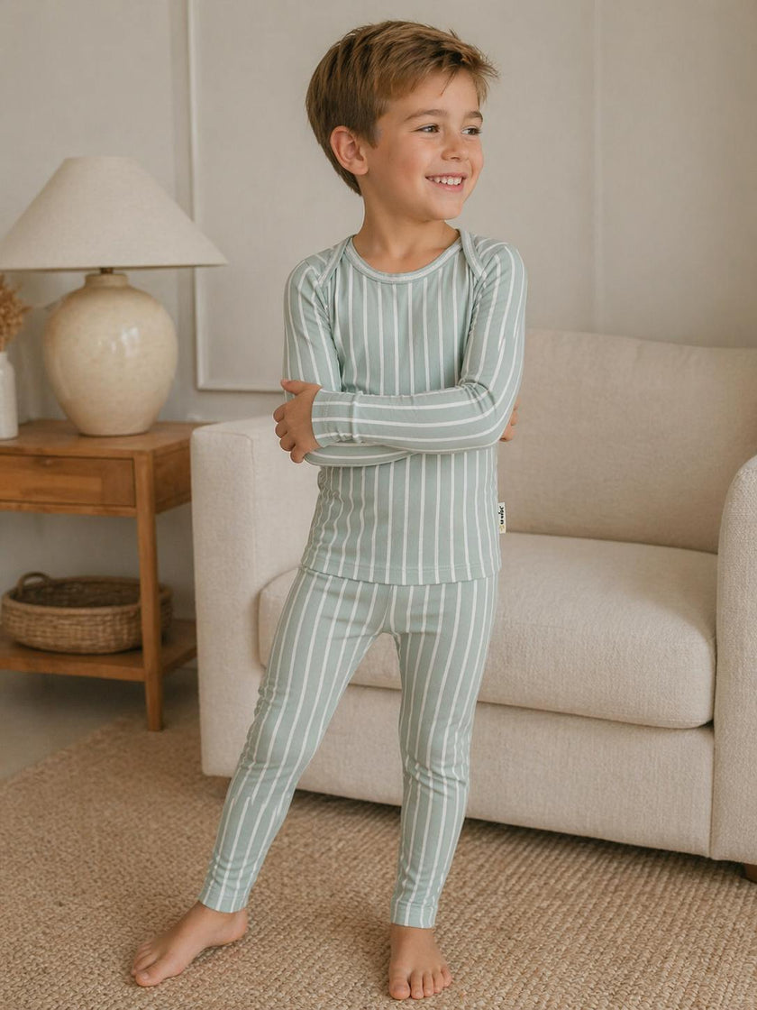 Vertical Pinstripe Loungewear Set