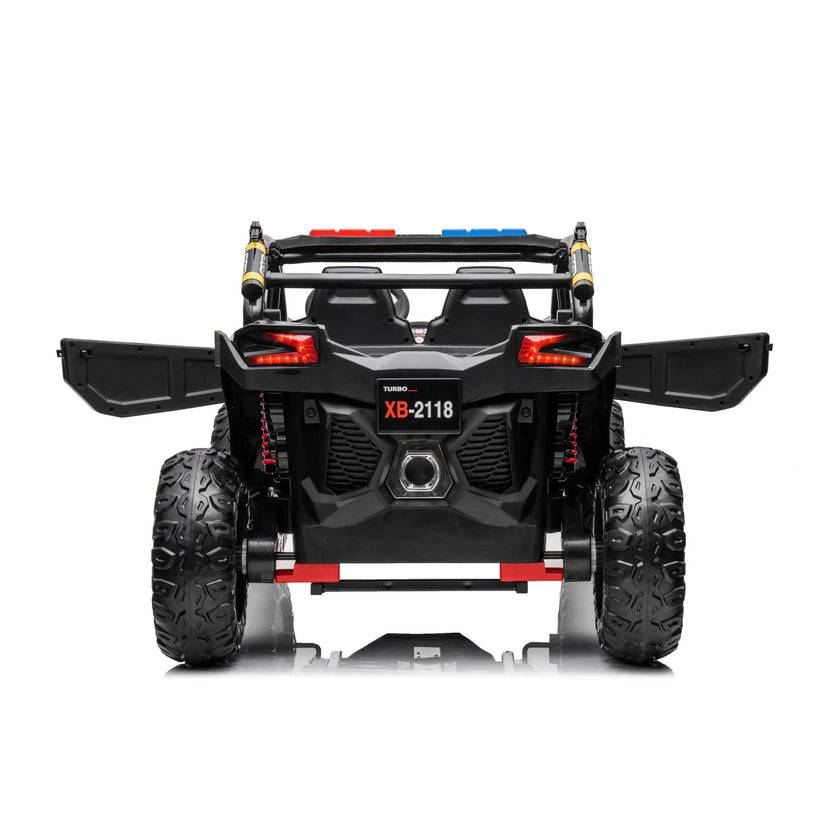 24V 4x4 Freddo Storm Police UTV 2-Seater for Kids with Lights & Sirens for Action-Packed Adventures