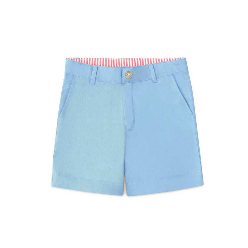Wyatt Shorts in East Beach Blue with Sconset Stripe Cuffs