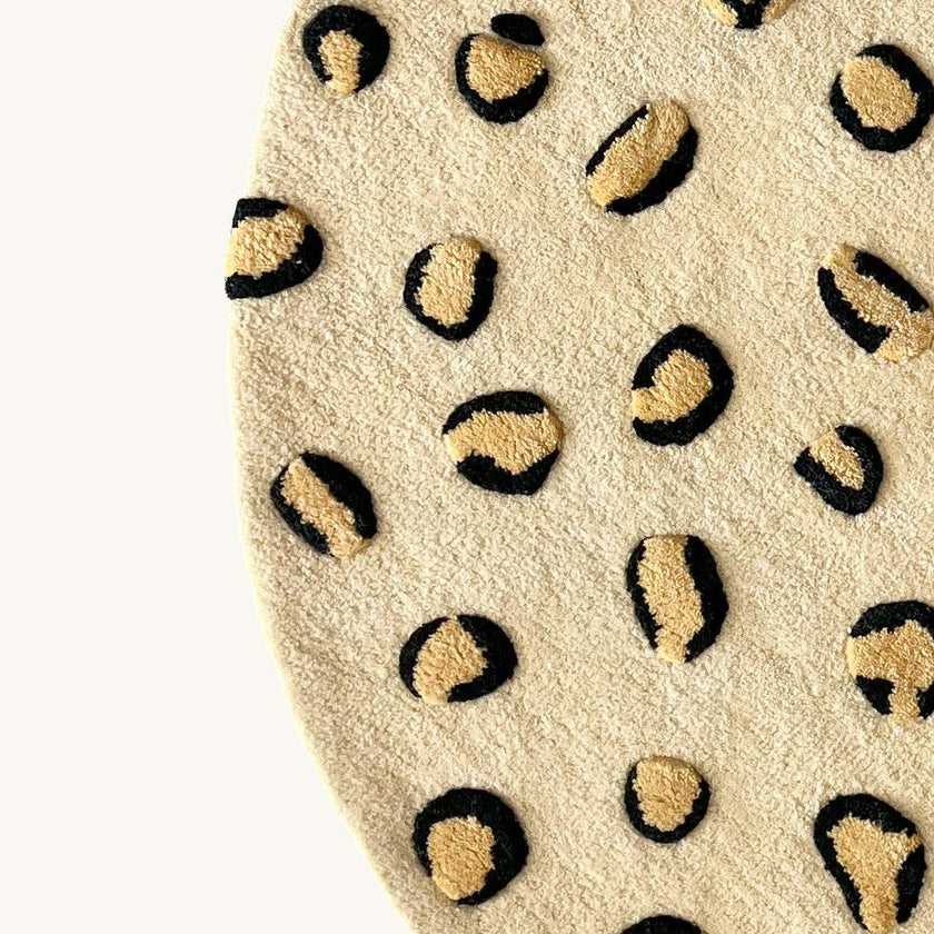 Round Leopard Rug