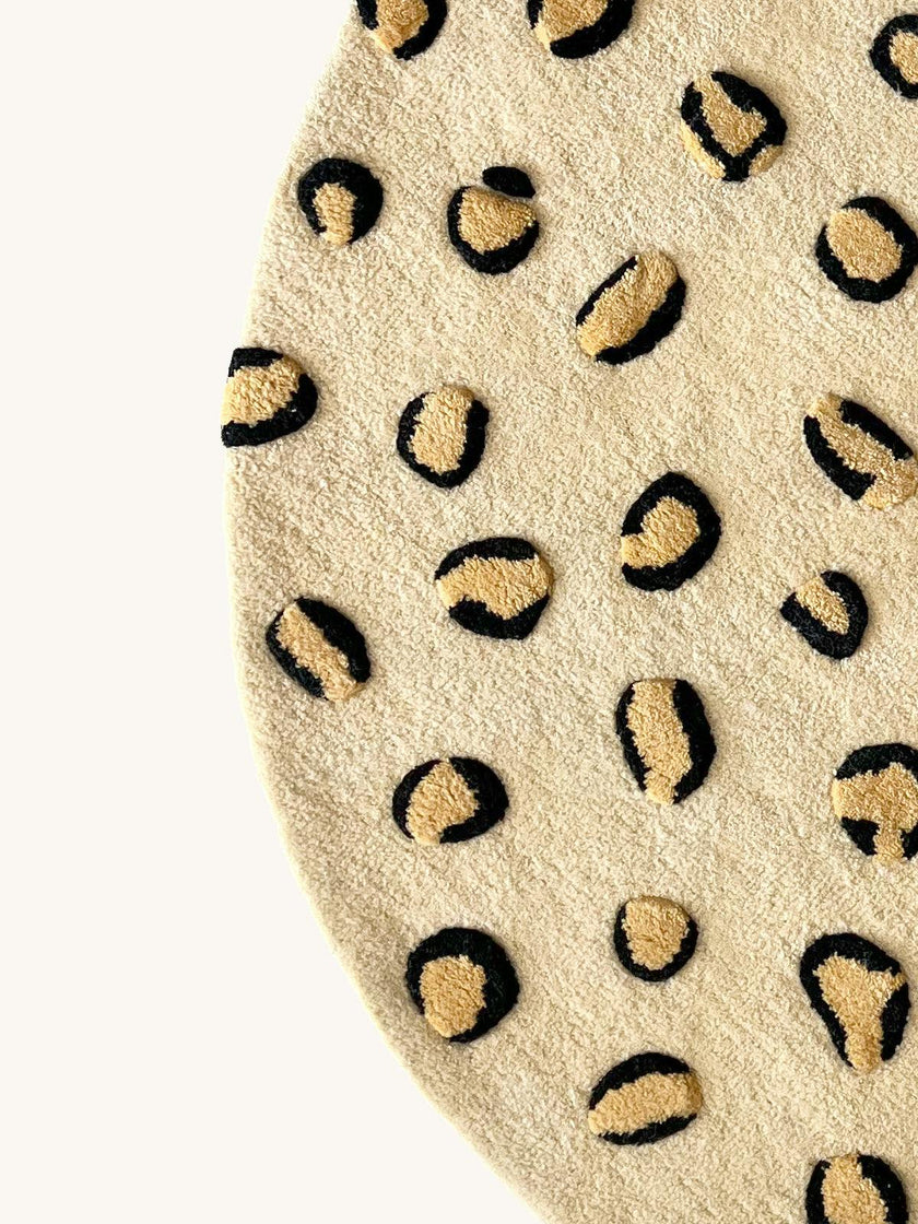 Round Leopard Rug