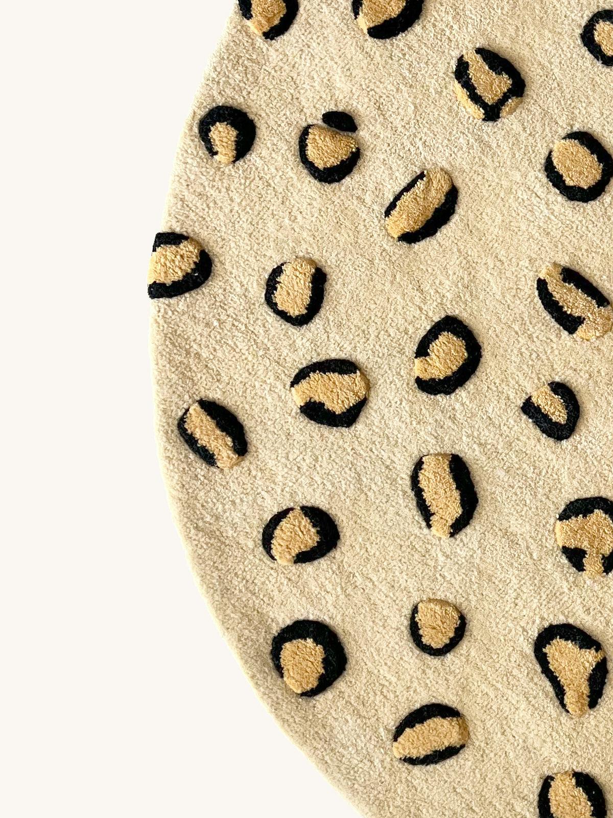 Round Leopard Rug