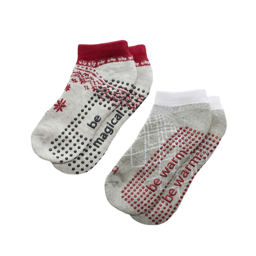 Kids Winter 2 Pack Grip Socks 4T-6T (Snow)