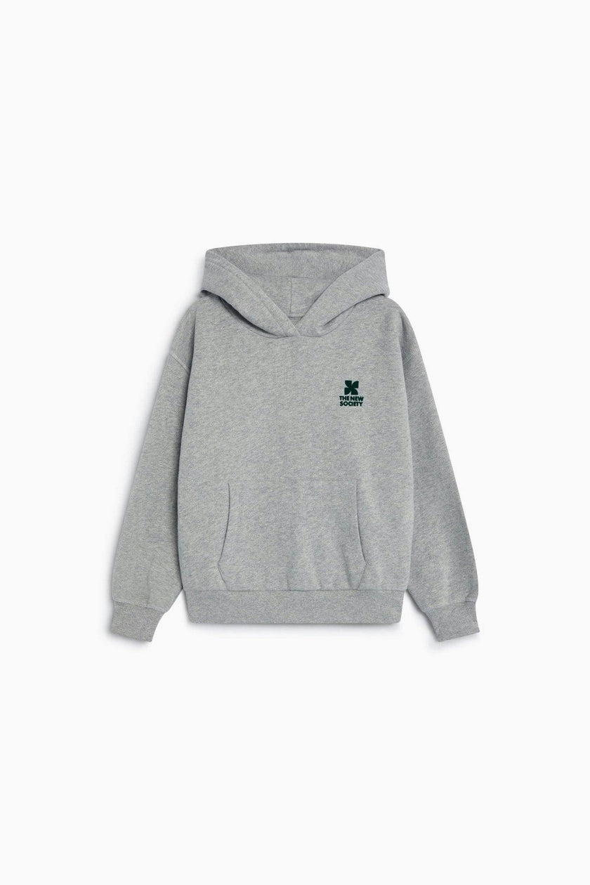 TNS Logo Hoodie Mid Grey Melange