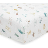 Cotton Muslin Crib Sheet - Animal Crowd