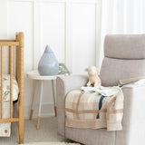 Charlie Farmhouse Knitted Plaid Baby Blanket