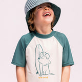 Swim Shirt Short Sleeves - Green - Surfer