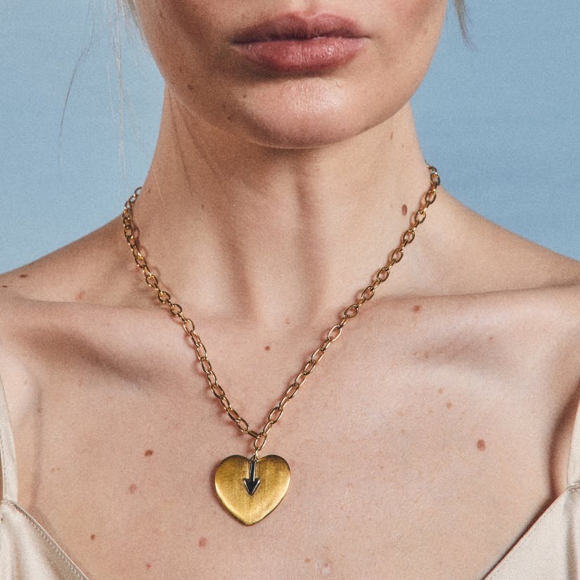 Arrow Heart Charm