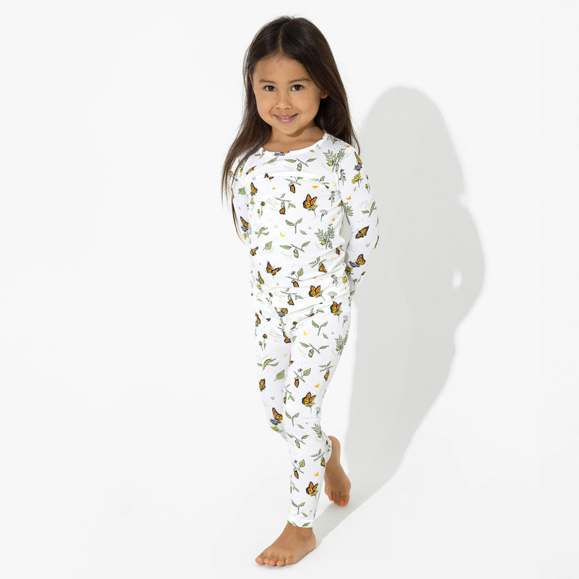 Monarch Butterfly Bamboo Kids Pajamas