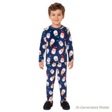 Boys (2-4) Velour Pajama Set | Santa Squad - Navy
