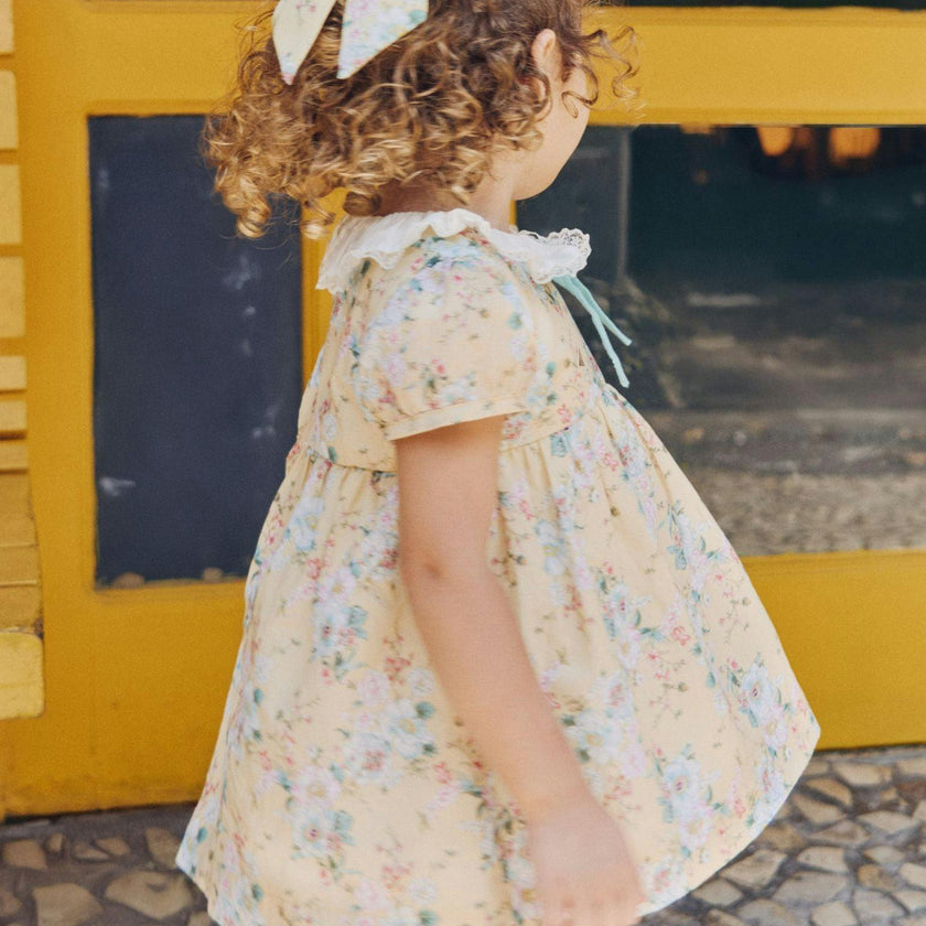 Yellow Floral Willow Baby Girl Set