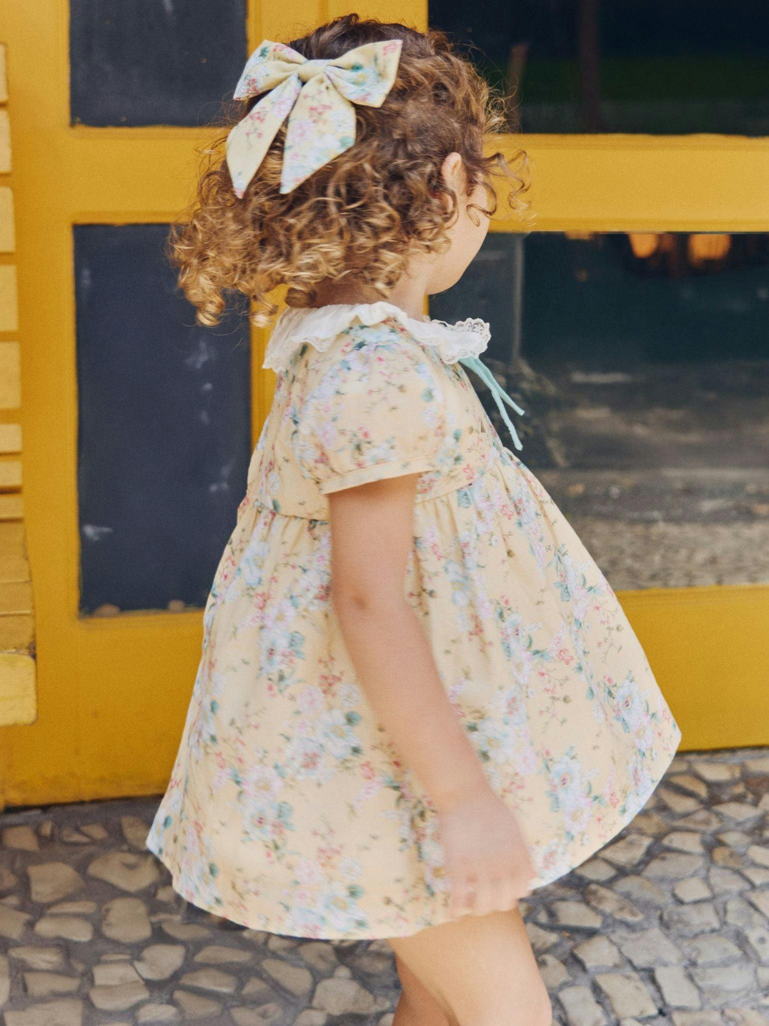 Yellow Floral Willow Baby Girl Set