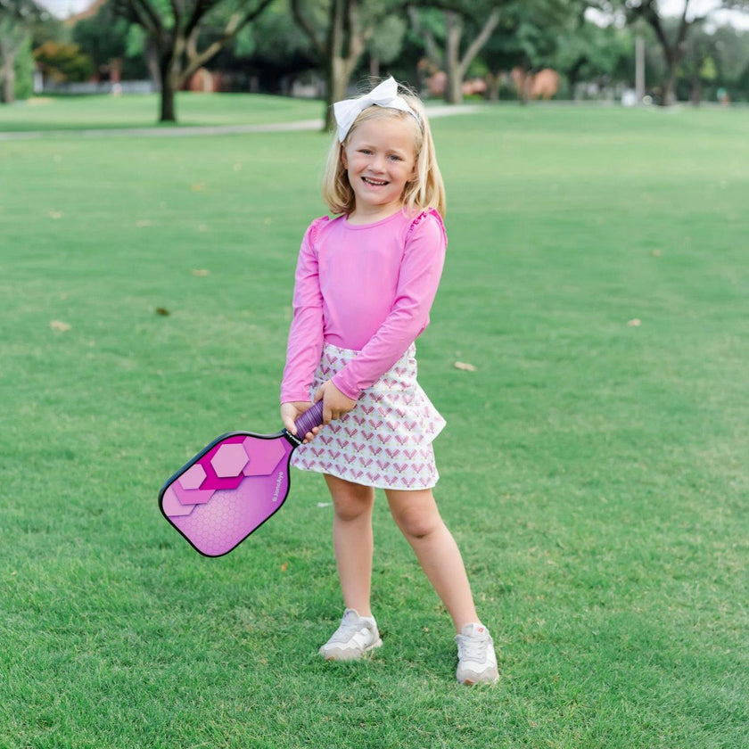 Margot Girls' Performance Skirt by LH Sport Pickleball Pink