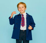 Cherwell Silk Neck Tie - Blue & Red Varsity Stripes