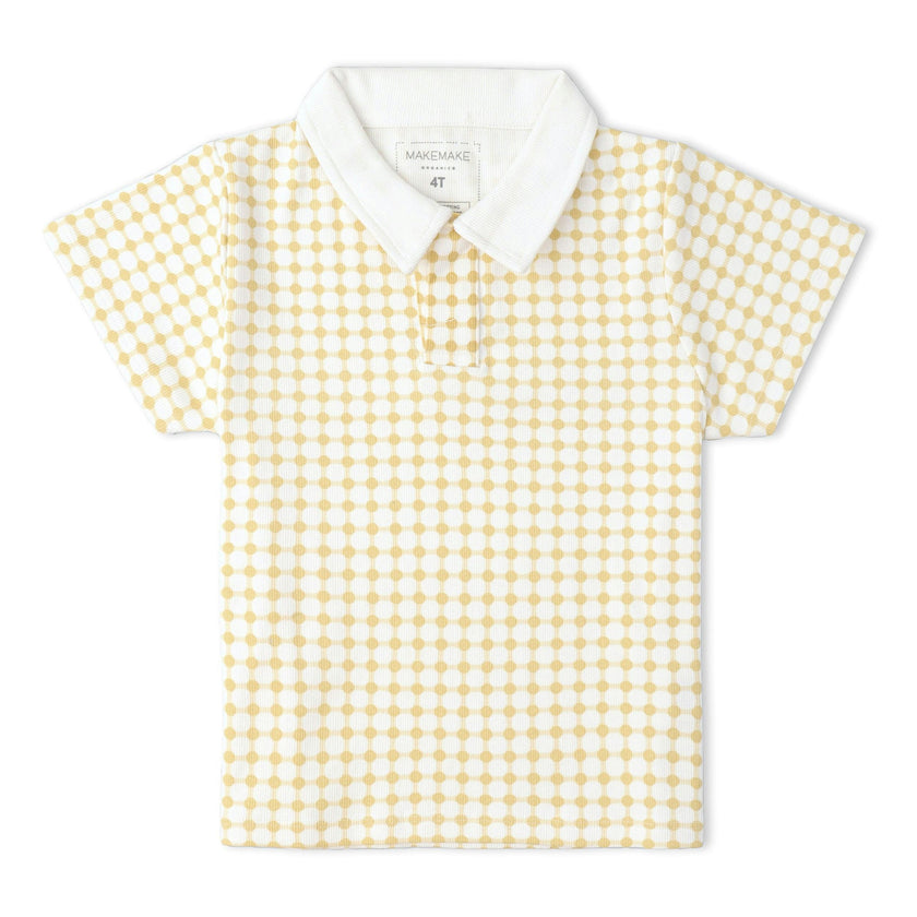 Organic Collar Tee & Shorts Set - Dotty Gingham