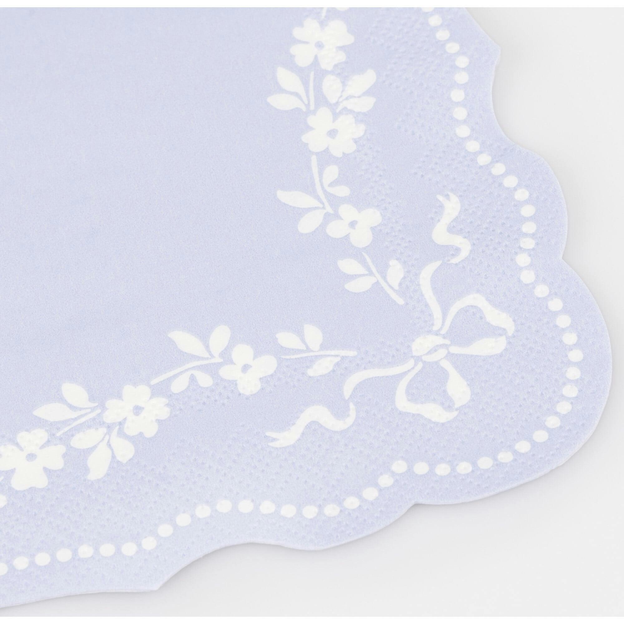 Rococo Blue Small Napkins