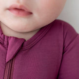 Plum Zippered Footie