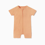 Ribbed Zip Summer Pajamas