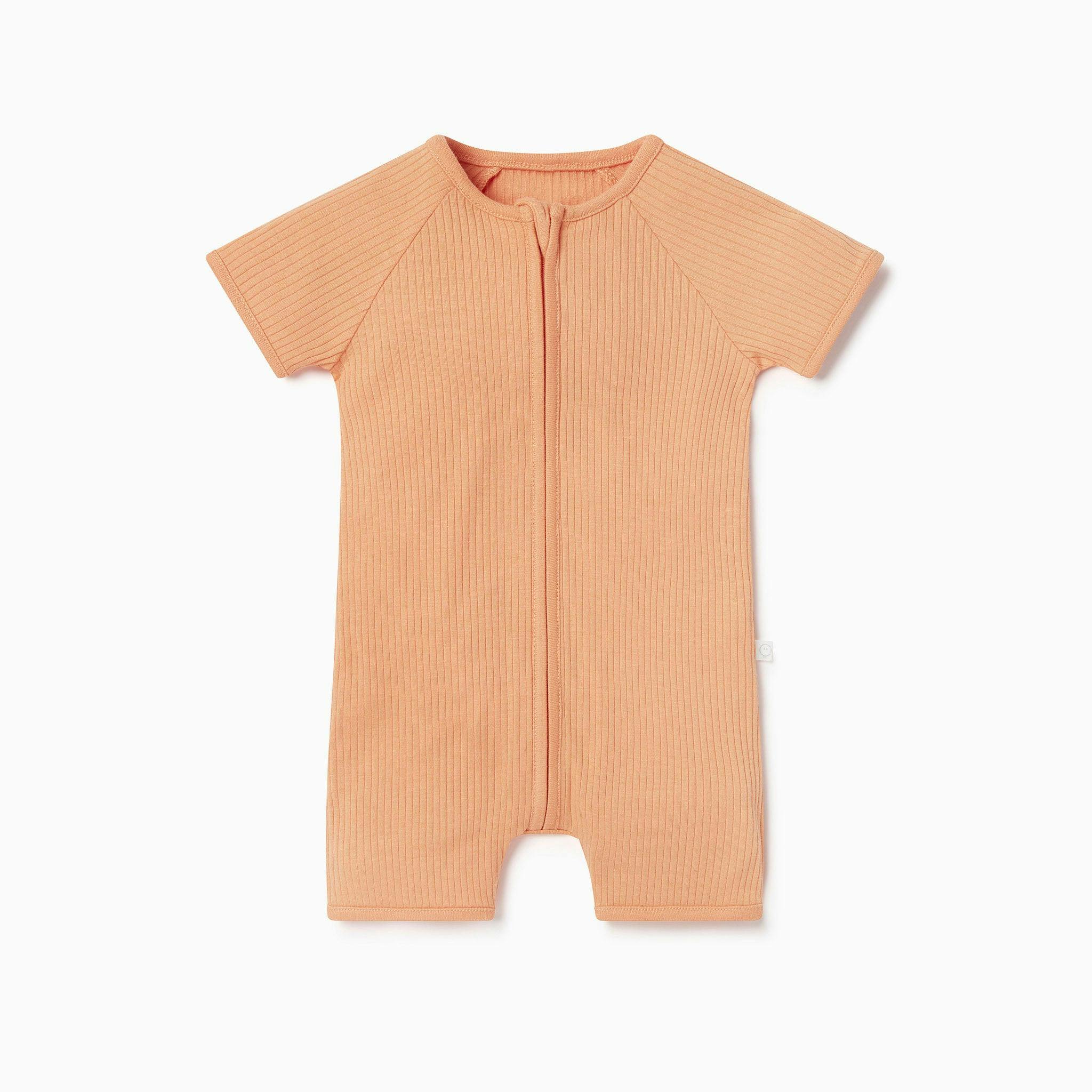 Ribbed Zip Summer Pajamas
