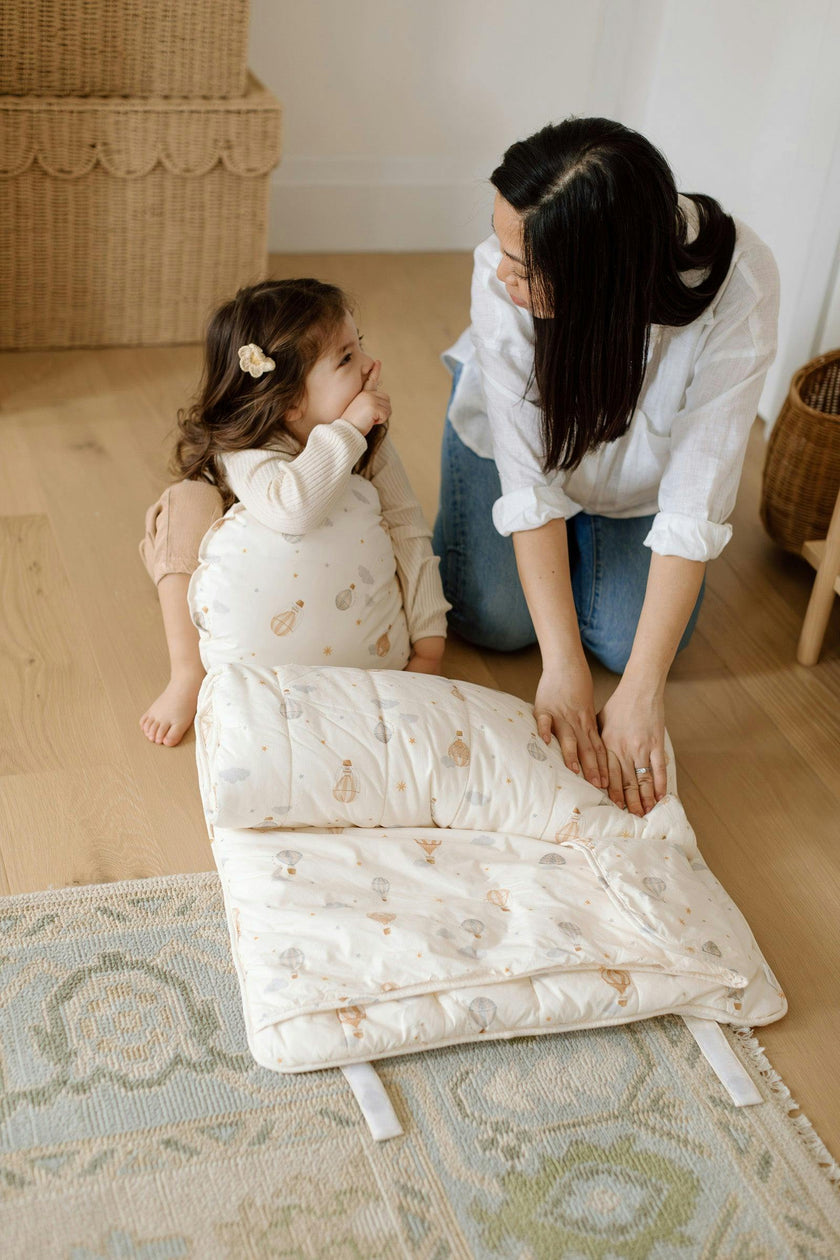 Organic Toddler Nap Roll-N-Rest Mat Set