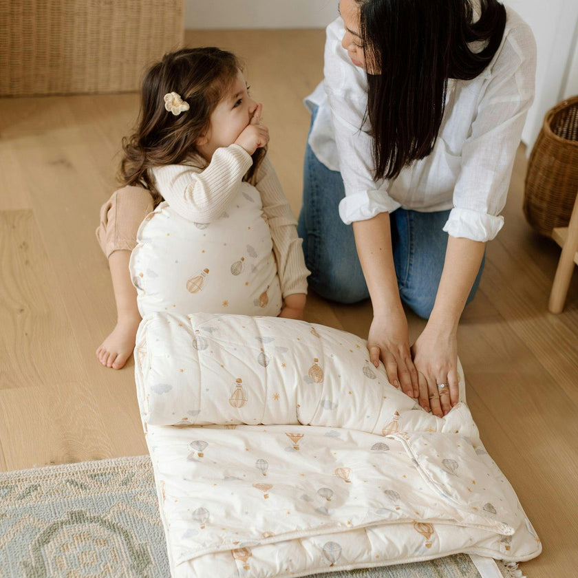 Organic Toddler Nap Roll-N-Rest Mat Set