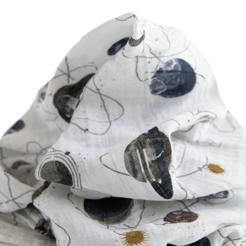 Cotton Muslin Swaddle Blanket 3 Pack - Planetary 2