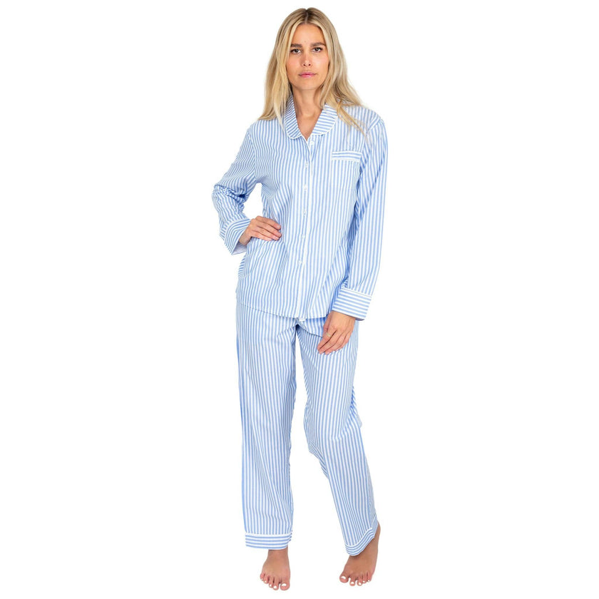 Women's Braddock Blue Long PJ Set