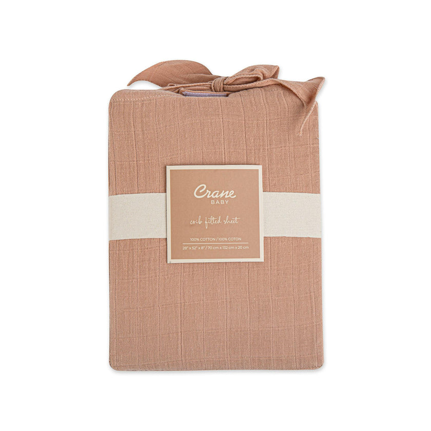 Kaleidoscope Copper Cotton Fitted Crib Sheet