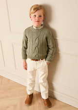 Plain Chino Trousers in Cream (4-10yrs)