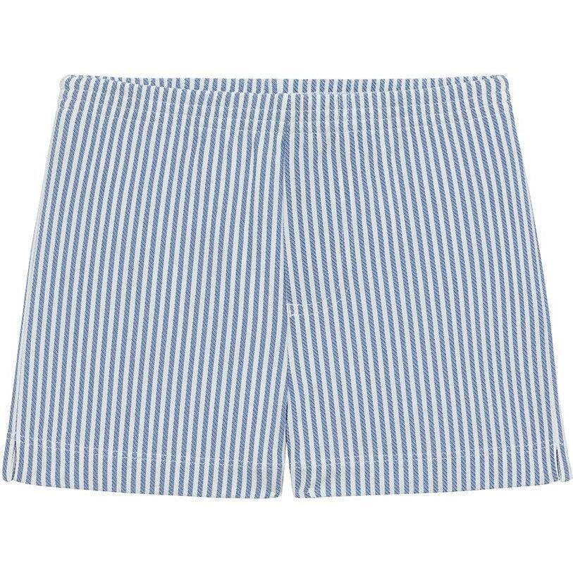 Classic Blue Stripe Mini Swim Trunk
