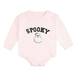 Spooky Patch Halloween Long Sleeve Romper