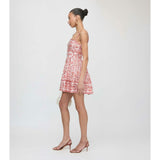 The Margot Mini Dress - Coral Corsica Paisley