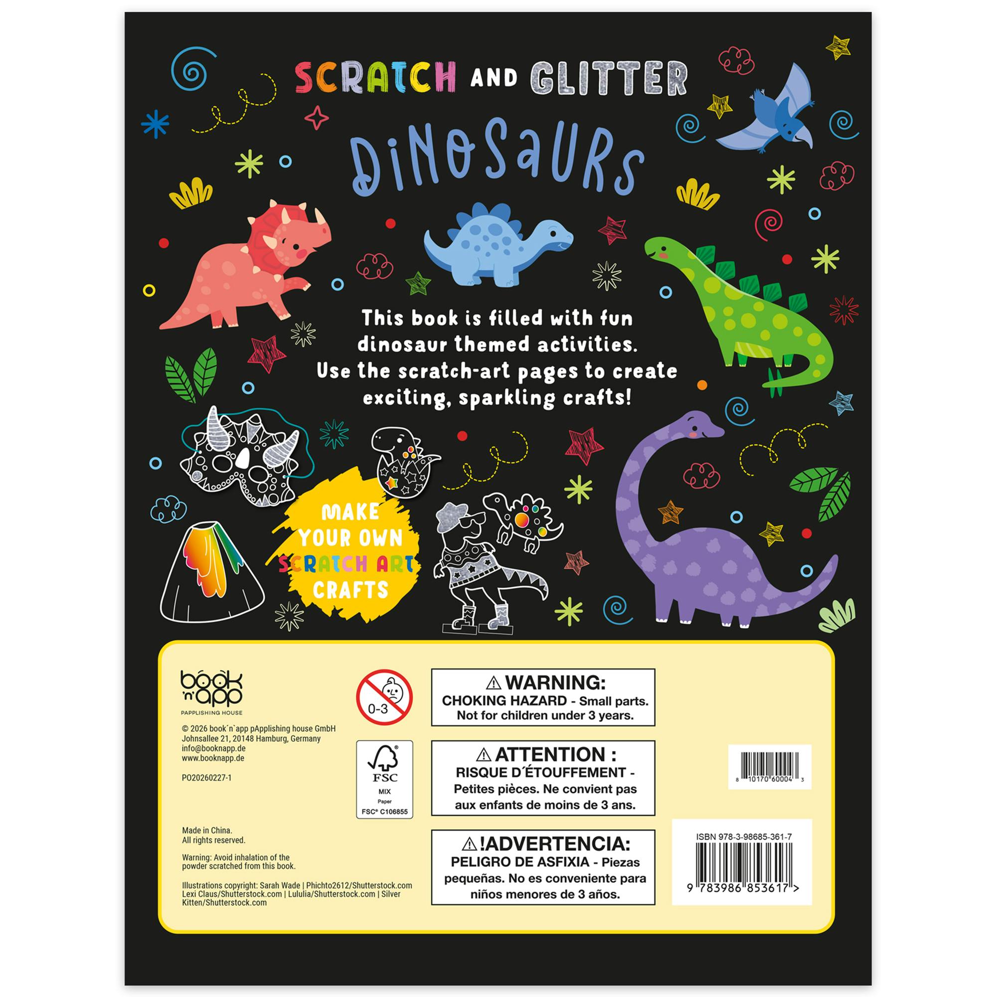 Scratch & Glitter Activity Book: Dinosaurs